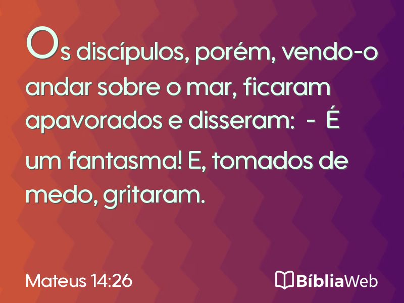 Mateus 14:26 em imagem para compartilhar