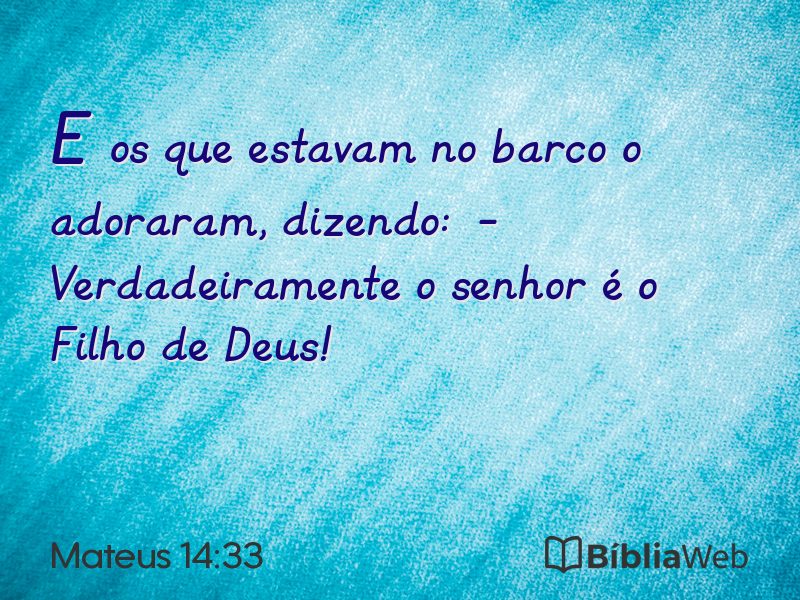 Mateus 14:33 em imagem para compartilhar