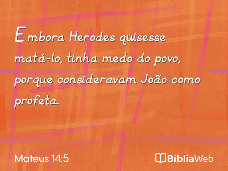 Mateus 14:5 em imagem para compartilhar