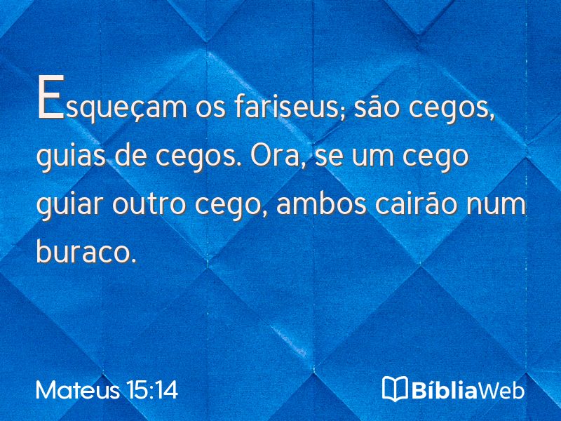 Mateus 15:14 em imagem para compartilhar