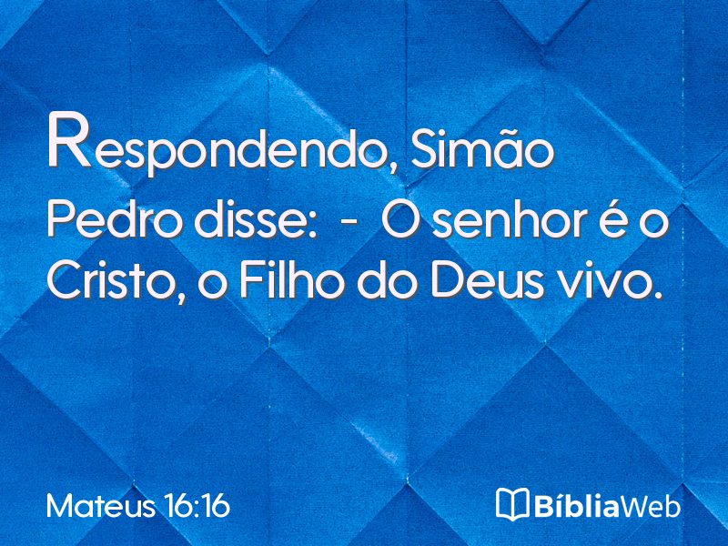 Mateus 16:16 em imagem para compartilhar