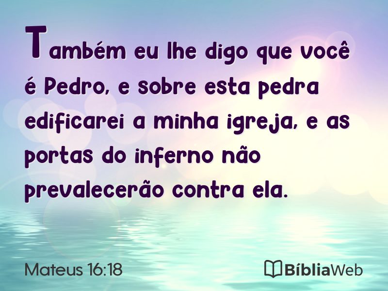 Mateus 16:18 em imagem para compartilhar