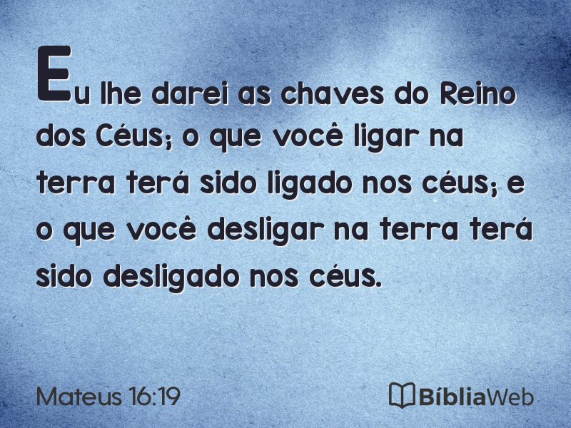 Mateus 16:19 em imagem para compartilhar