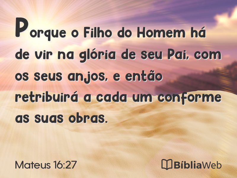 Mateus 16:27 em imagem para compartilhar