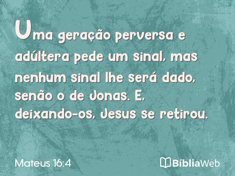 Mateus 16:4 em imagem para compartilhar