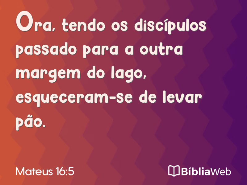 Mateus 16:5 em imagem para compartilhar
