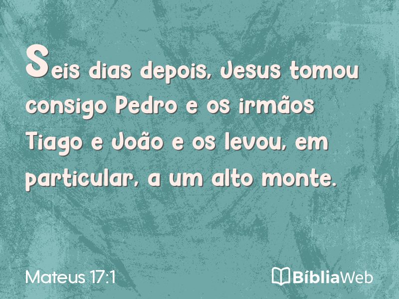 Mateus 17:1 em imagem para compartilhar