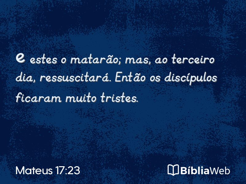 Mateus 17:23 em imagem para compartilhar