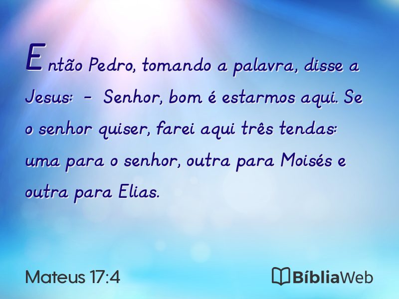 Mateus 17:4 em imagem para compartilhar
