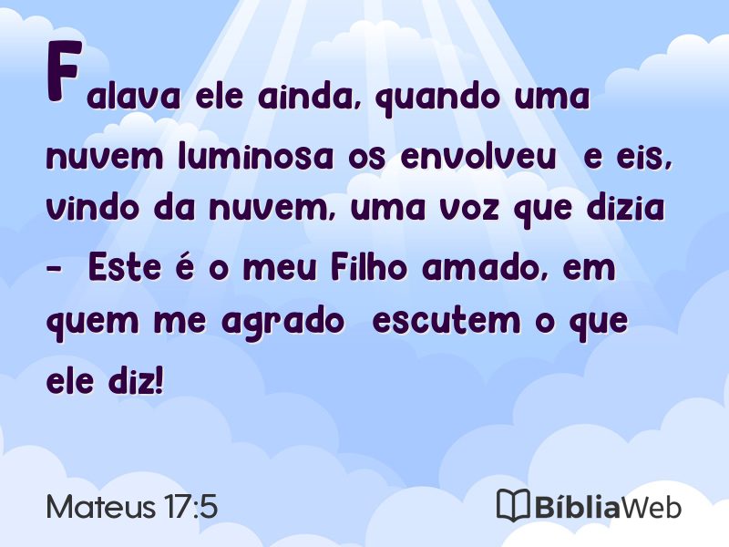 Mateus 17:5 em imagem para compartilhar