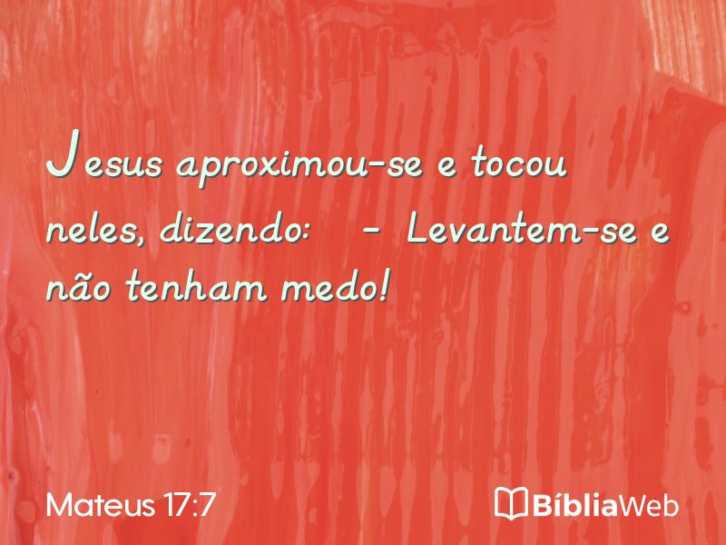 Mateus 17:7 em imagem para compartilhar