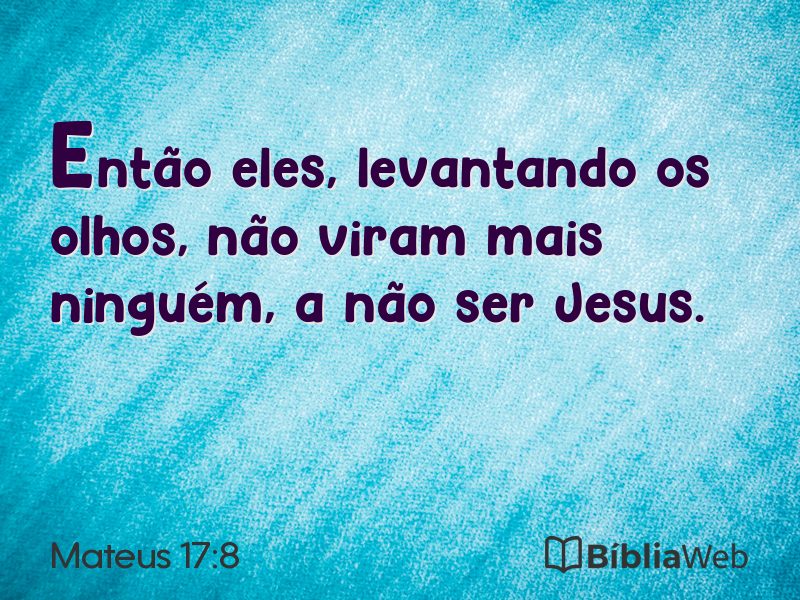 Mateus 17:8 em imagem para compartilhar