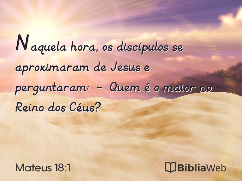 Mateus 18:1 em imagem para compartilhar