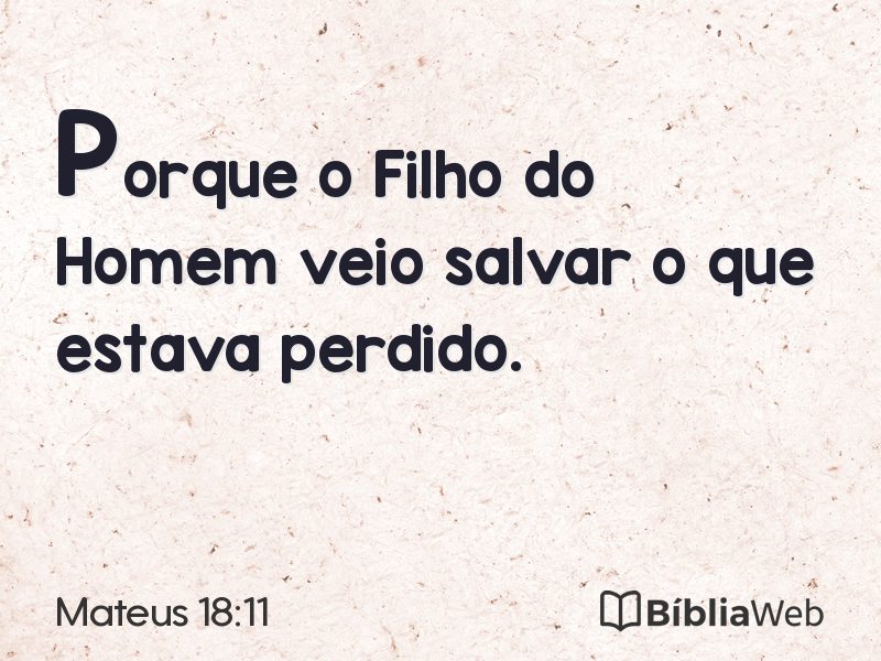 Mateus 18:11 em imagem para compartilhar
