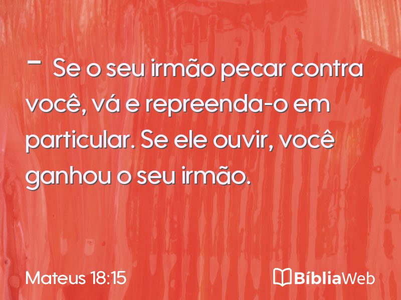 Mateus 18:15 em imagem para compartilhar