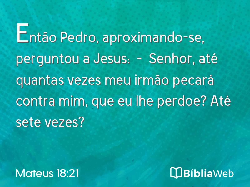 Mateus 18:21 em imagem para compartilhar
