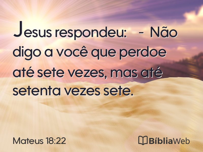Mateus 18:22 em imagem para compartilhar