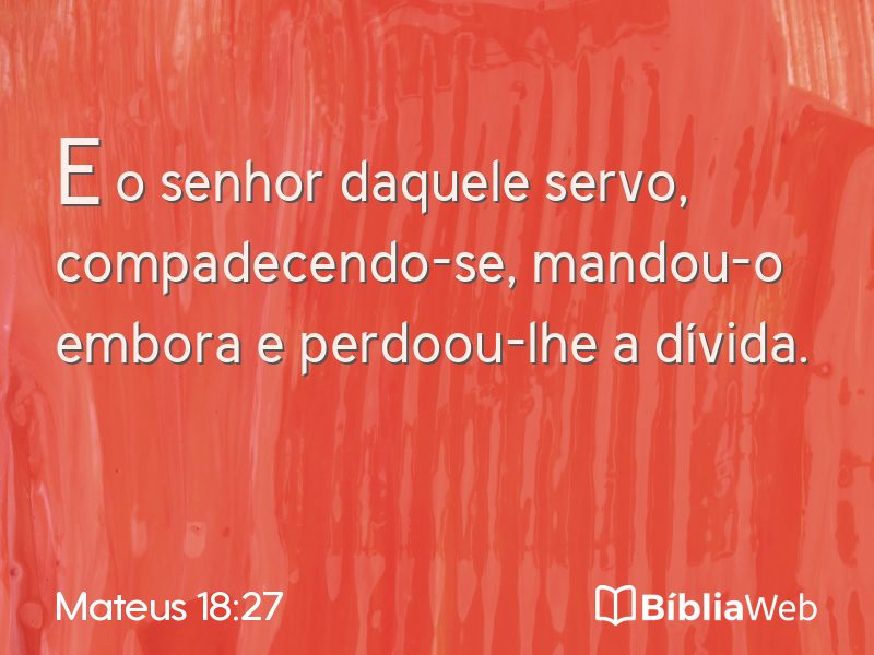 Mateus 18:27 em imagem para compartilhar