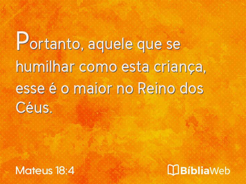 Mateus 18:4 em imagem para compartilhar