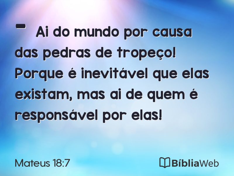 Mateus 18:7 em imagem para compartilhar