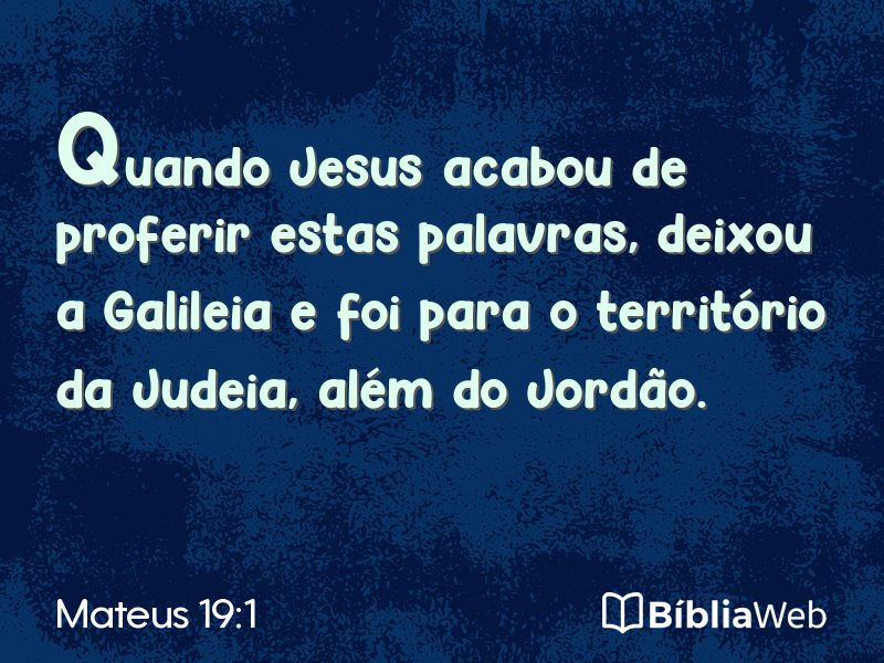 Mateus 19:1 em imagem para compartilhar