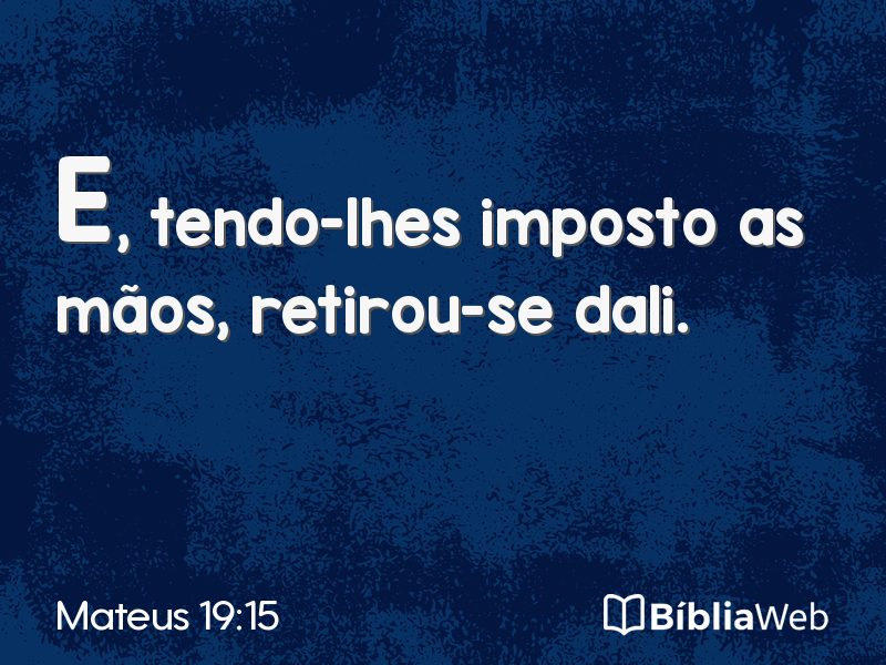 Mateus 19:15 em imagem para compartilhar
