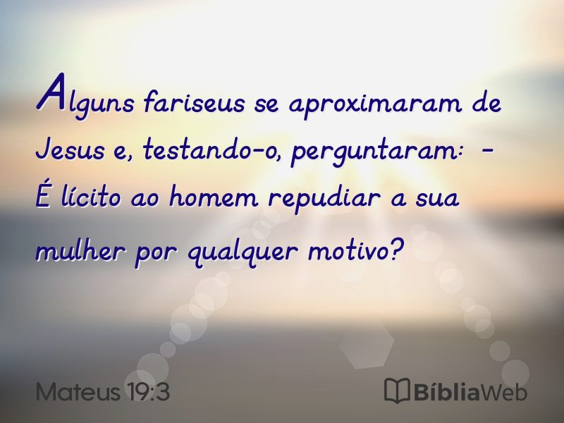 Mateus 19:3 em imagem para compartilhar