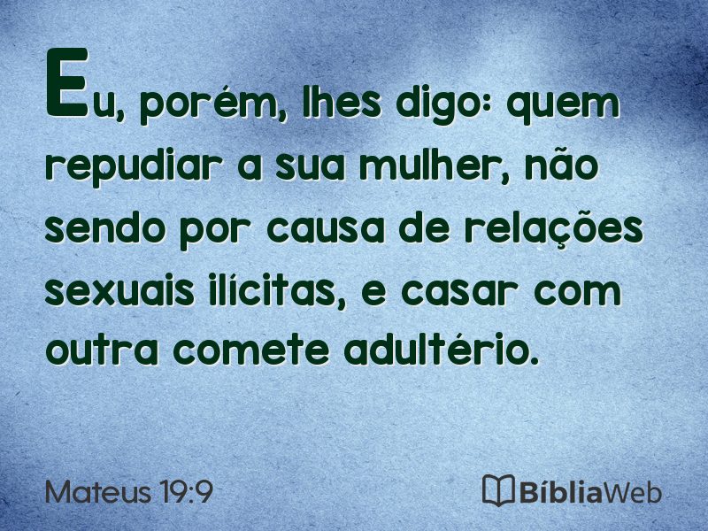Mateus 19:9 em imagem para compartilhar