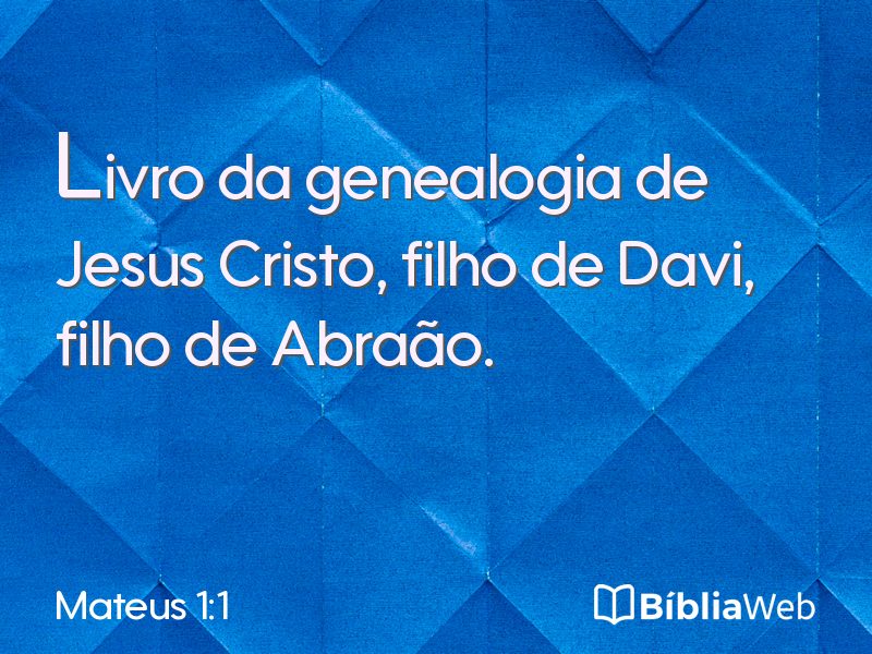 Mateus 1:1 em imagem para compartilhar