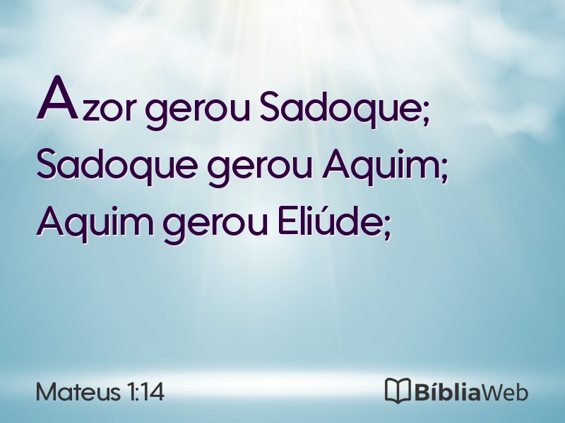 Mateus 1:14 em imagem para compartilhar