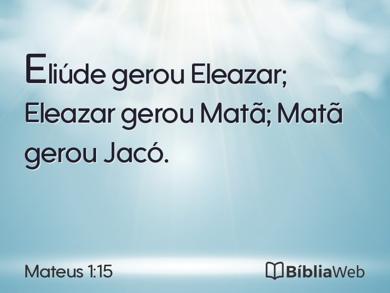 Mateus 1:15 em imagem para compartilhar