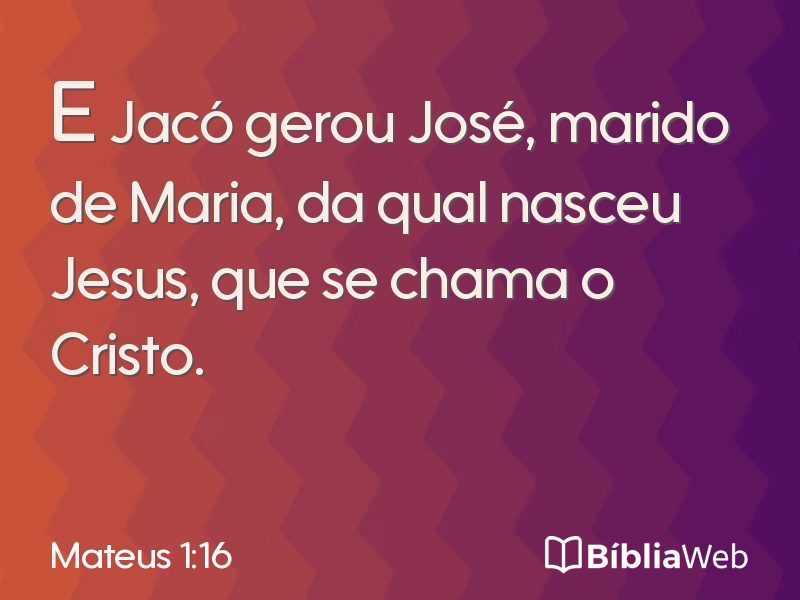 Mateus 1:16 em imagem para compartilhar