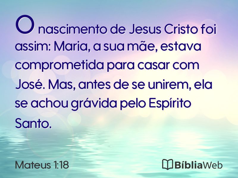 Mateus 1:18 em imagem para compartilhar