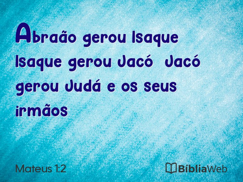 Mateus 1:2 em imagem para compartilhar
