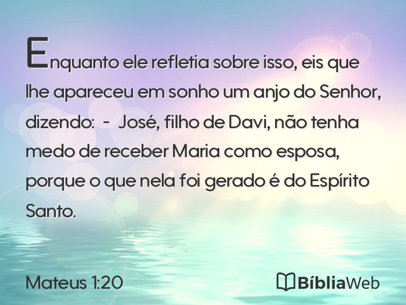 Mateus 1:20 em imagem para compartilhar