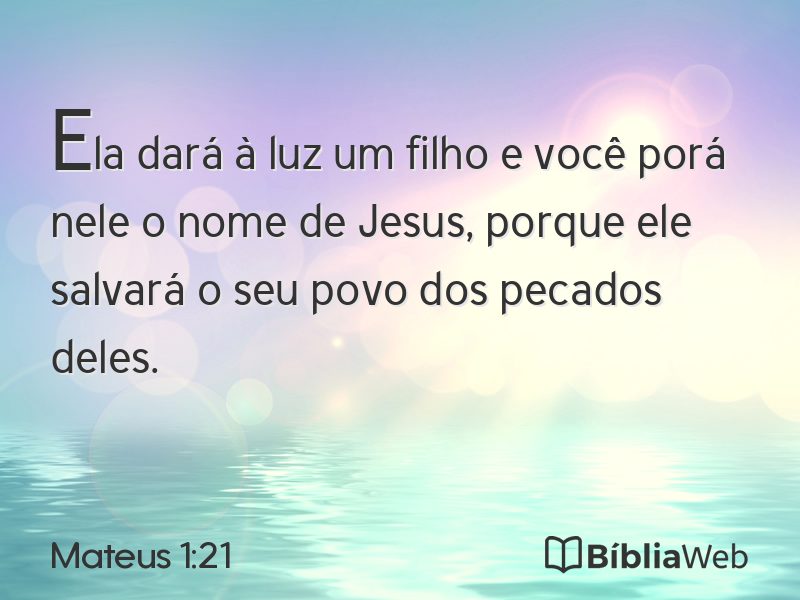 Mateus 1:21 em imagem para compartilhar