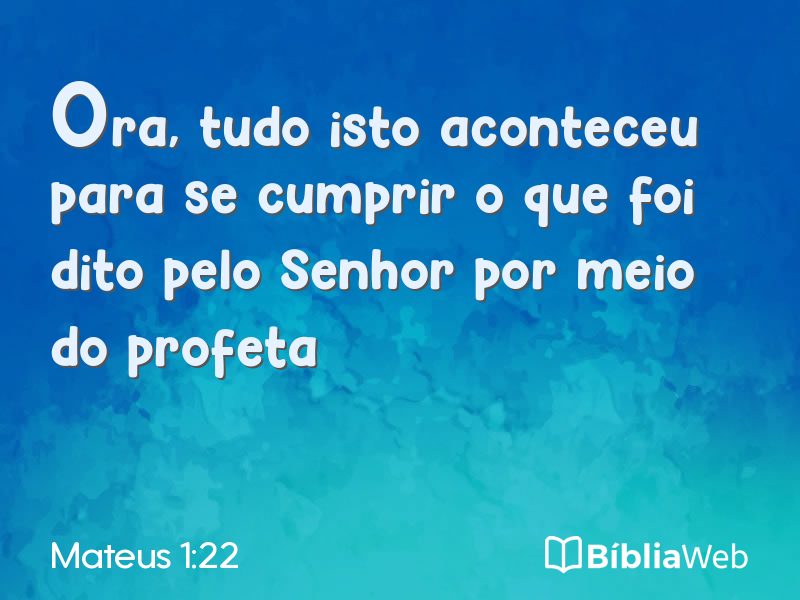 Mateus 1:22 em imagem para compartilhar