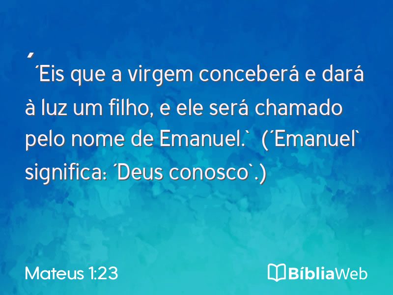 Mateus 1:23 em imagem para compartilhar