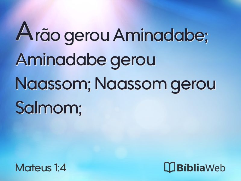 Mateus 1:4 em imagem para compartilhar