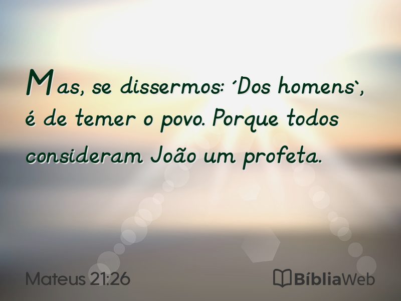 Mateus 21:26 em imagem para compartilhar