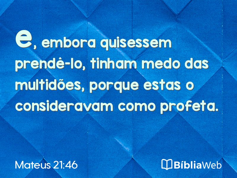 Mateus 21:46 em imagem para compartilhar