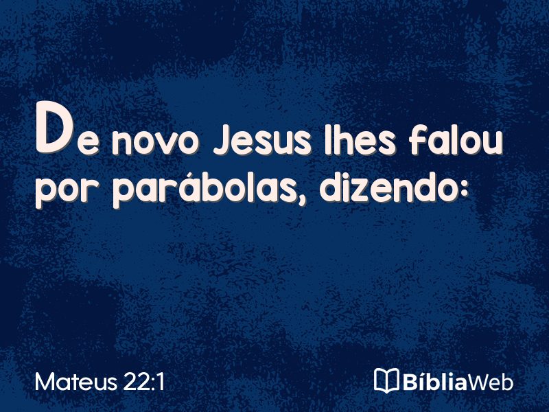 Mateus 22:1 em imagem para compartilhar