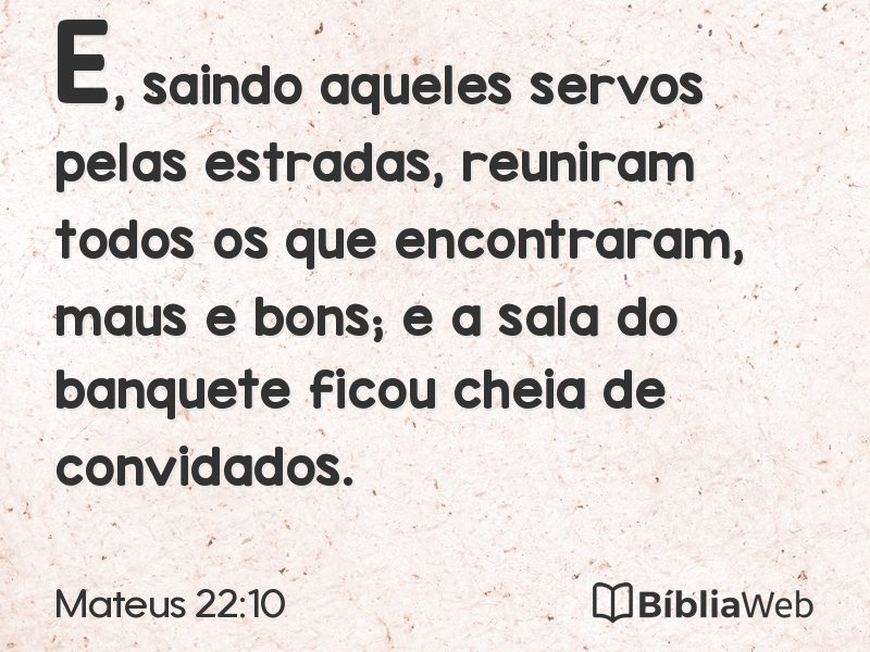 Mateus 22:10 em imagem para compartilhar