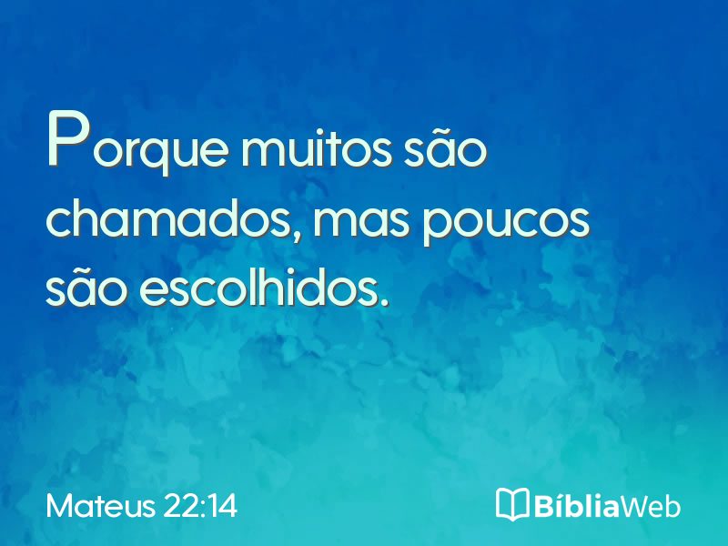 Mateus 22:14 em imagem para compartilhar