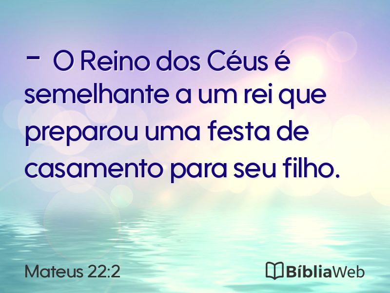 Mateus 22:2 em imagem para compartilhar