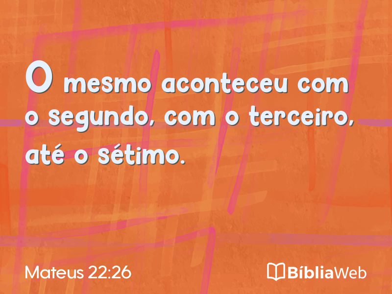 Mateus 22:26 em imagem para compartilhar