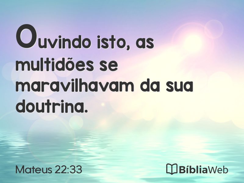 Mateus 22:33 em imagem para compartilhar