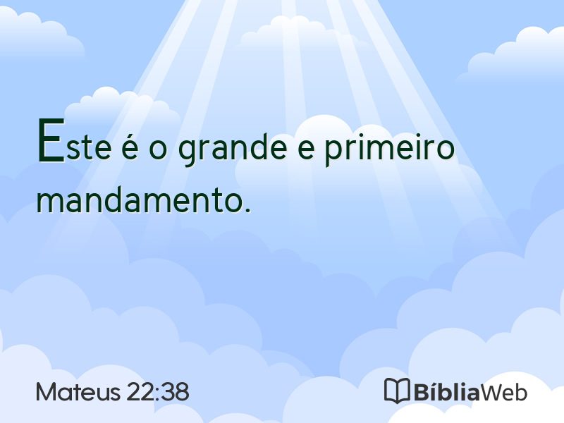 Mateus 22:38 em imagem para compartilhar