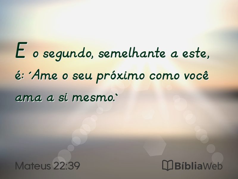 Mateus 22:39 em imagem para compartilhar