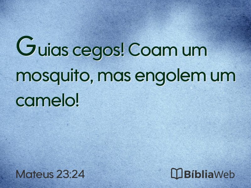 Mateus 23:24 em imagem para compartilhar